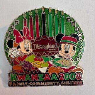 DISNEYLAND MICKEY & MINNIE MOUSE KWANZAA 2008 PIN LIMITED EDITION 500 (D6)