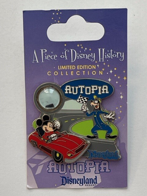 DL Mickey And Goofy Autopia Piece Of Disney Shorty LE Disney Pin (B)