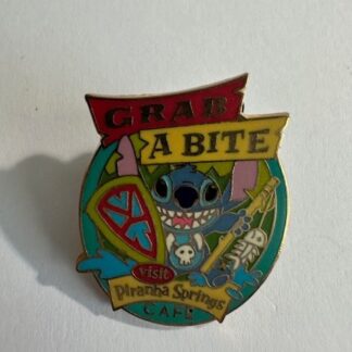 DL Stitch Grab A Bite Visit Piranha Springs Cafe Jungle Cruise 08 Disney Pin D8