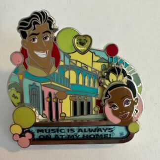 DL Tiana and Naveen Adventure Disneyland Is Home Pin LE (C8)