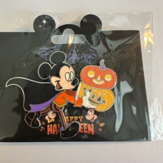 DLP Mickey Mouse Halloween Holiday Holding Pumpkins Disney Pin (B)