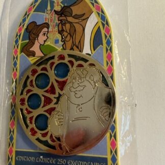 DLP Paris Maurice Stained Glass Beauty And The Beast LE 250 Disney Pin (B)