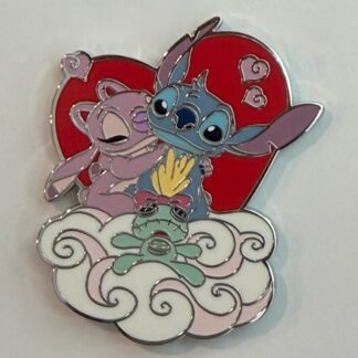 DLP Stitch & Angel Valentine's Day Heart Kissing Paris 2026 Disney Pin H9