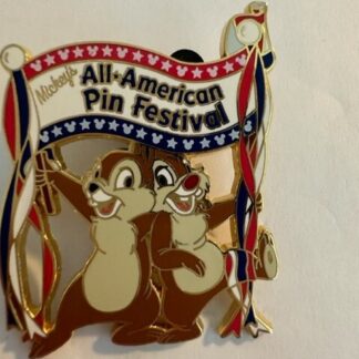 DLR Cast Member Mickey's All American Pin Festival (Chip & Dale) LE PIN (C3)