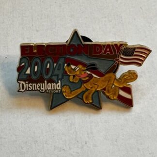 DLR Election Day 2004 Pluto American Flag Star LE  Disney Pin (C1)
