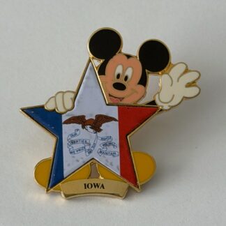 DS - Mickey - Iowa - 100 Years of Dreams - Flag Star 2001 Disney Pin G8