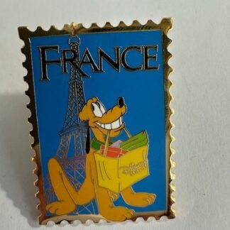 DS - Pluto - France - 12 Months of Magic - Country Stamp 2002 Disney Pin F1