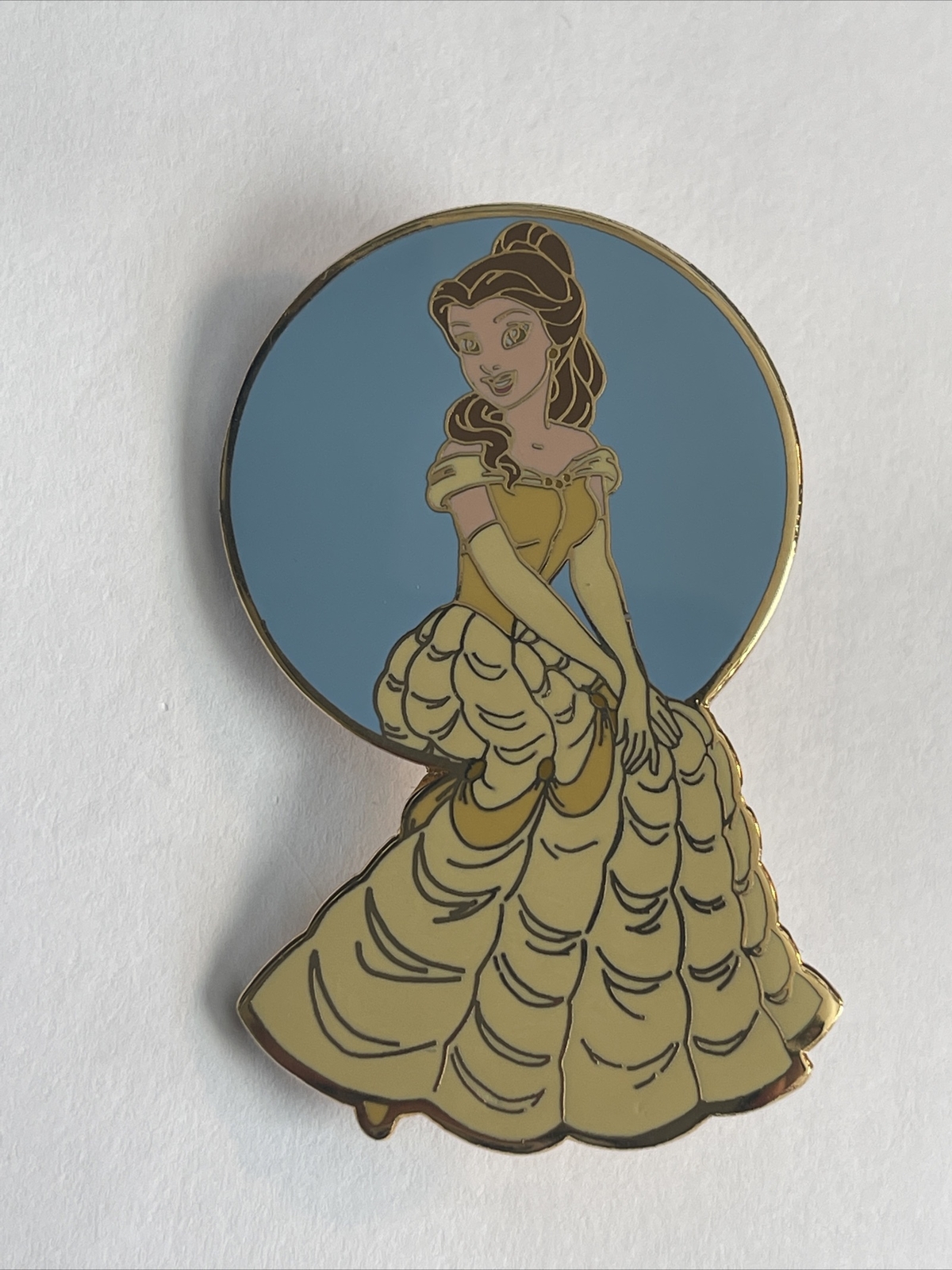 Disney Auctions (P.I.N.S.) - Belle in Blue Circle Beauty Beast LE 500 Pin (A5)