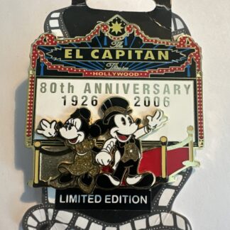Disney El Capitan Mickey & Minnie 80th Anniversary Marquee Pin DSF DSSH LE 500