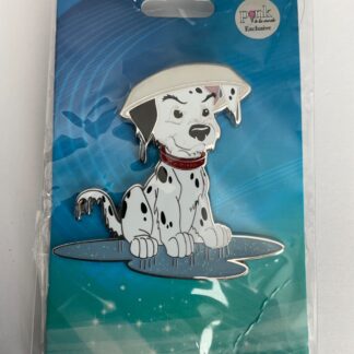 Disney Glitter Pin PALM Pink a la Mode Lucky Pup in Puddle 101 Dalmatians B
