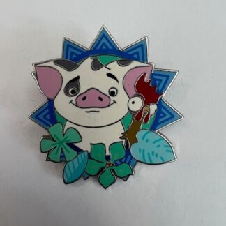 Disney - Hei Hei and Pua from Moana - Floral Frame Pin (C9)
