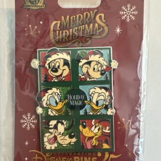 Disney Holiday Magic Pin LE Celebrating 25 Years Mickey Minnie Donald Christmas