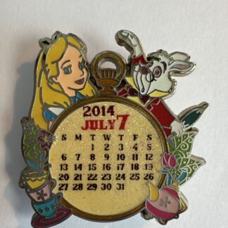 Disney Hong Kong HKDL 2014 Calendar July Alice In Wonderland Pin LE 500 (D8)