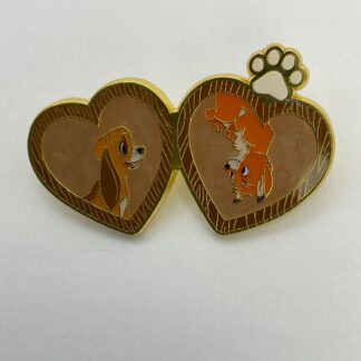 Disney Loungefly Animal Heart Locket Pin Fox & The Hound Copper Todd H8