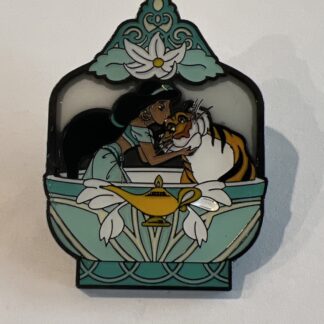 Disney Loungefly Princess Dome Pin - Jasmine & Rajah Stained Glass E4