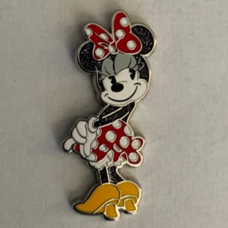 Disney Parks Minnie Mouse Over The Shoulder Pose Glance Glitter OE Pin H2