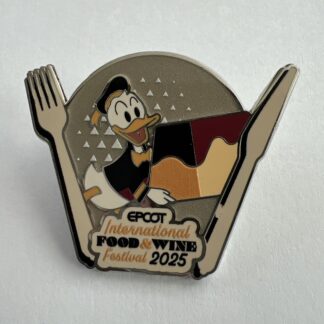 Disney Pin 2025 Donald Duck EPCOT Food & Wine LR Mystery Box Fork Knife WDW F3