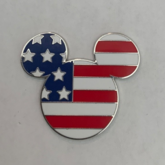 Disney Pin American Flag Mickey Mouse Ears Icon Patriotic H1