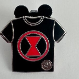 Disney Pin Black Widow Marvel T-Shirt Hidden Disney Disneyland 2024 (D2)