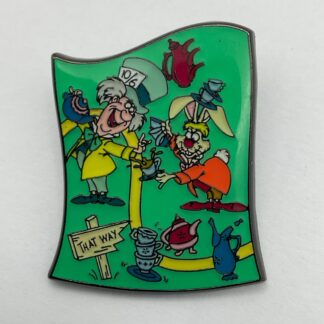 Disney Pin Loungefly Alice in Wonderland Puzzle Map Mad Hatter & March Hare G5