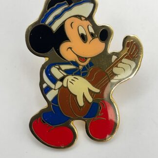 Disney Pin TDR TDL Tokyo Japan Mickey Mouse Guitar Blue And White D9