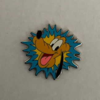 Disney pin 74208 Pluto starburst sunburst burst 2010 blue yellow Tyler Dumas E4