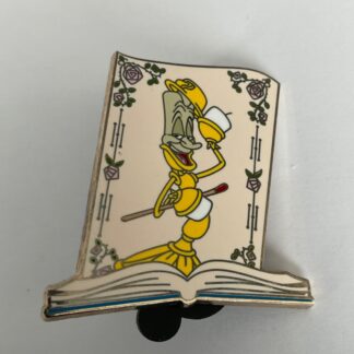 Disney pin Lumiere Beauty and the Beast 30th Anniversary book candlestick F5