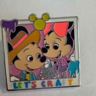 Disney pins HKDL Let’s Craft Pin Mickey Minnie Mouse Hong Kong Paint (D7)