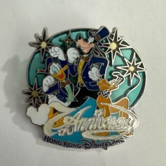 HKDL 7th Anniversary Mickey Goofy Pluto Stars Disney Pin Le 500 (B2)
