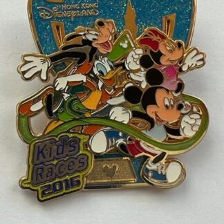 HKDL AIA 10k Weekend Kids Races 2016 Mickey Minnie Donald Goofy Disney Pin (A2)