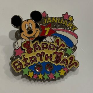 HKDL Birthday Pin Collection January Mickey Mouse Disney Pin (B2)