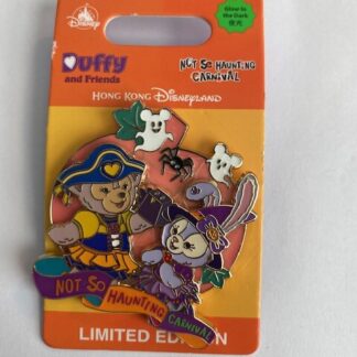 HKDL Duffy And Friends Not So Haunting Carnival Glow In The Dark Disney Pin (B)