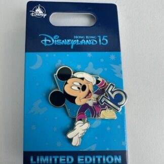 HKDL Mickey Mouse 15th Anniversary Hong Kong Disney Pin (B)