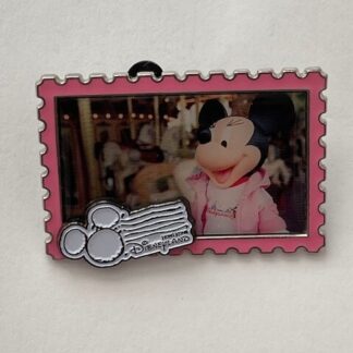 HKDL Stamp Collection Minnie Mouse Pink  Disney Pin (B0)
