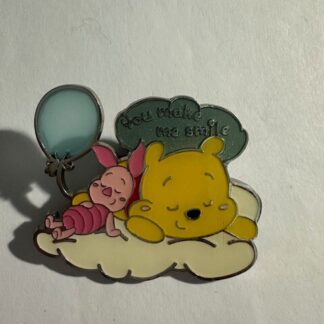 HKDL Winnie Pooh Piglet Cloud Sleeping You Make Me Smile Balloon Disney Pin (C9)