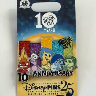 Inside Out 10th Anniversary Pin 2025 Anger Fear Joy Sadness Disgust Disney Pin B