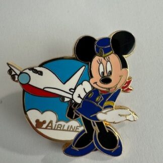 JDS - Minnie Mouse - Pilot Stewardess - Airline Japan 2005 Disney Pin E8
