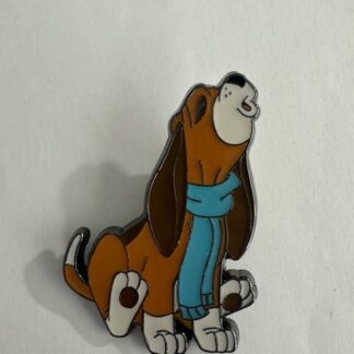 LOUNGEFLY DISNEY WINTER WONDERLAND Classic Characters Copper Blue Scarf Pin (E7)