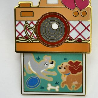 Lady and the Tramp Cats & Dogs Instamatic Camera Slide Boxlunch Disney Pin H6