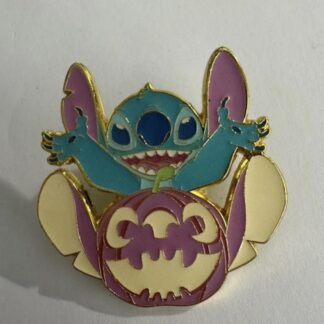 Loungefly Stitch Pink Pumpkin Pastel Halloween Black Light Disney Pin (E9)
