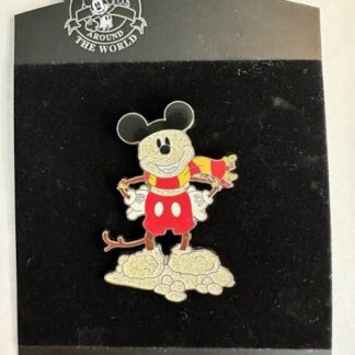 Mickey Christmas Snowman Winter Scarf Ear Hat Sticks LE 100 Disney Pin (B)