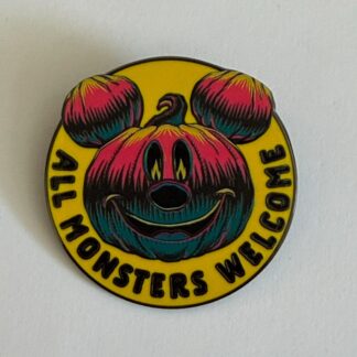 Mickey Head Jack O Lantern All Monsters Welcome Halloween 2023 Disney Pin A9