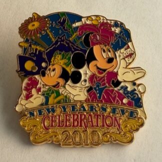 Mickey & Minnie Mouse New Years Eve Celebration 2010 Japan Disney Pin C9