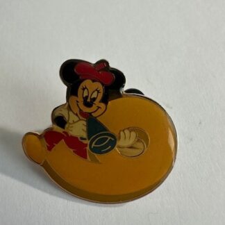 Minnie with Number 9 - Bucket Hat with 1999 Epoxy Coated Disney Pin D8
