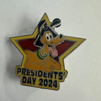 Pluto Presidents Day 2024 Star Red Glitter Disney Pin (E2)