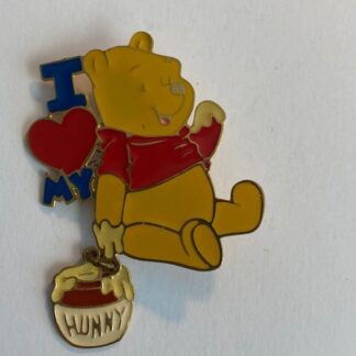 Pooh I Heart My Hunny Dangle Winnie The Pooh Disney Pin (B)
