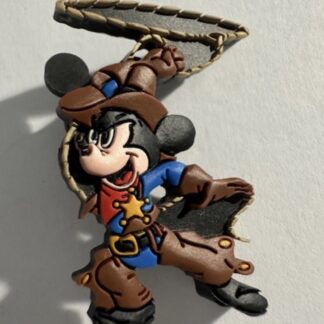Rubber Cowboy Mickey w/Rope Disney Pin C3