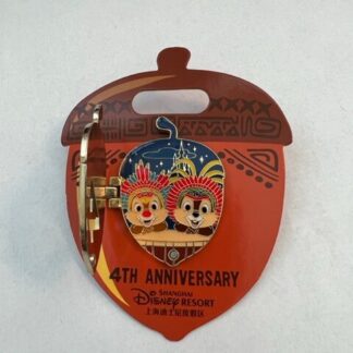 Shanghai SDR 4Th Anniversary Chip Dale Acorn Hinge LE800 Disney Pin (B)