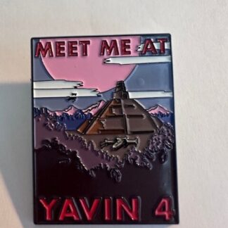 Star Wars Meet Me At Yavin 4 Poster Enamel Pin (D8)