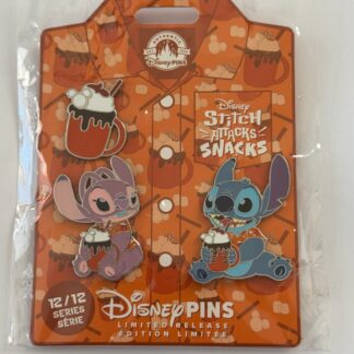 Stitch Angel Hot Chocolate Set December Stitch Attacks Snacks 2024 Disney Pin B